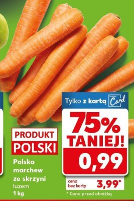 Marchew polska ze skrzyni luzem promocja w Kaufland