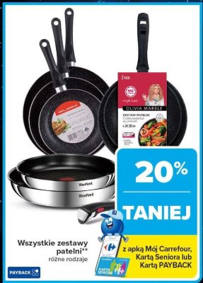 Zestawy patelni różne rodzaje promocja w Carrefour