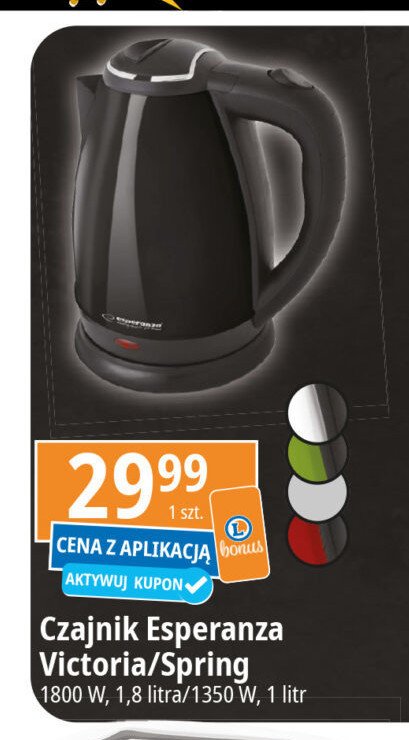 Czajnik victoria 1.8 l Esperanza promocja