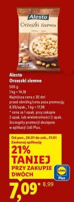 Orzeszki ziemne Alesto promocja w Lidl