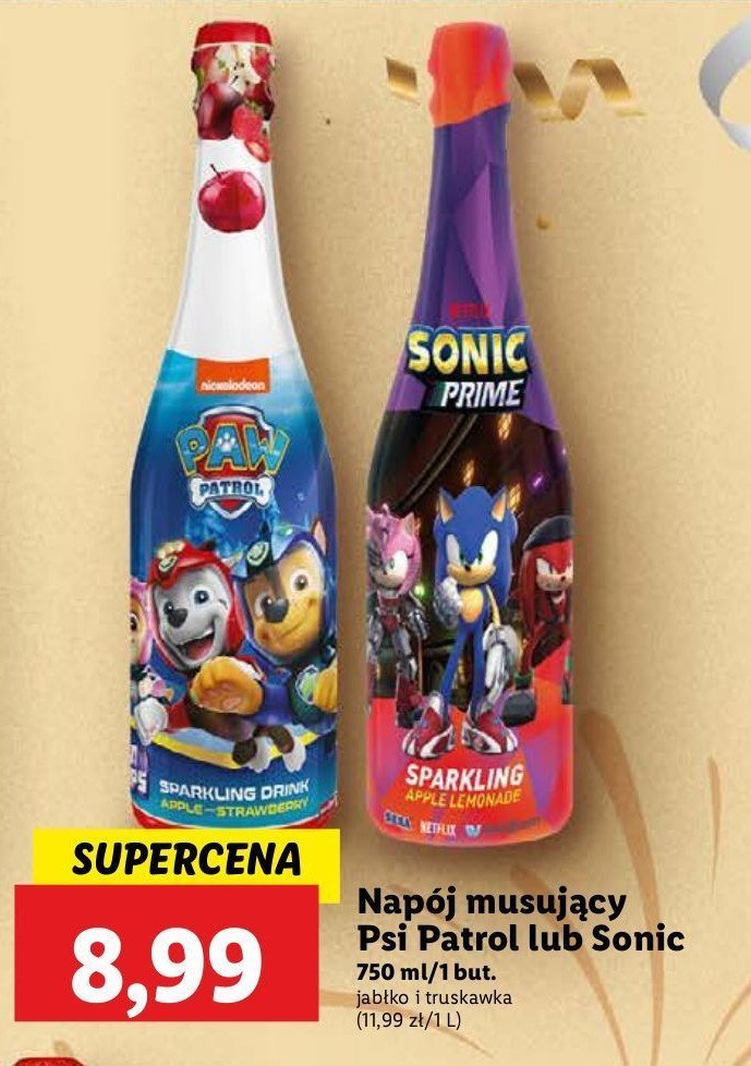 Napój truskawkowy sonic Partino promocja