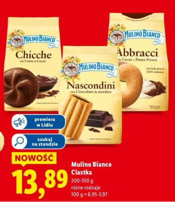 Ciastka Mulino Bianco Nascondini con Cioccolato da mordere promocja w Lidl