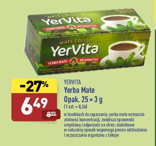 Herbata ekspresowa Yer-vita promocja