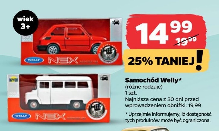 Samochód 1:34 Welly promocja w Netto