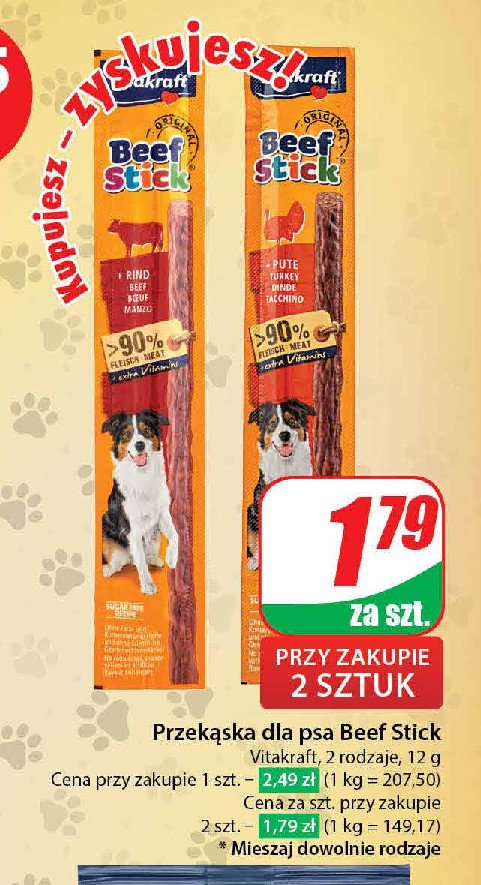 Przysmak dla psa Vitakraft beef stick promocja