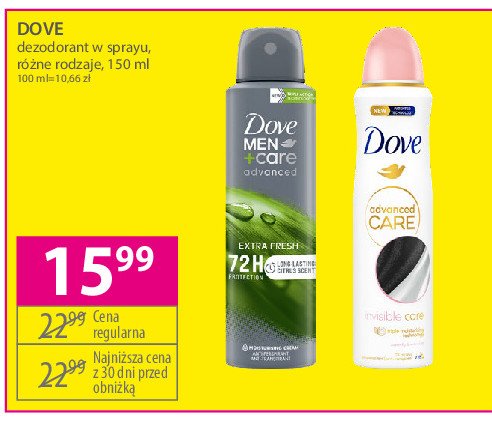 Dezodorant advanced care Dove go fresh promocja