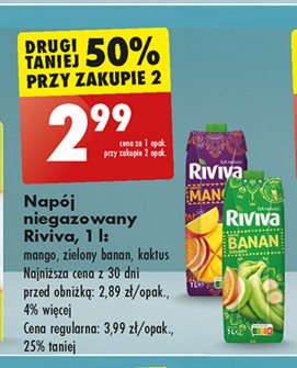 Napój zielony banan Riviva promocja w Biedronka