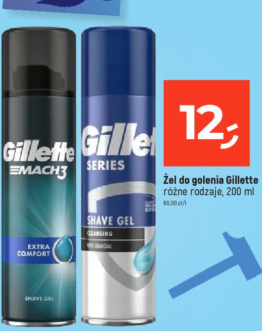 Żel do golenia nawilżający Gillette mach3 promocja
