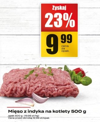 Mięso z indyka na kotlety 500 g promocja w Supeco