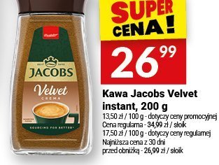 Kawa Jacobs Velvet instant, 200 g promocja w Twój Market