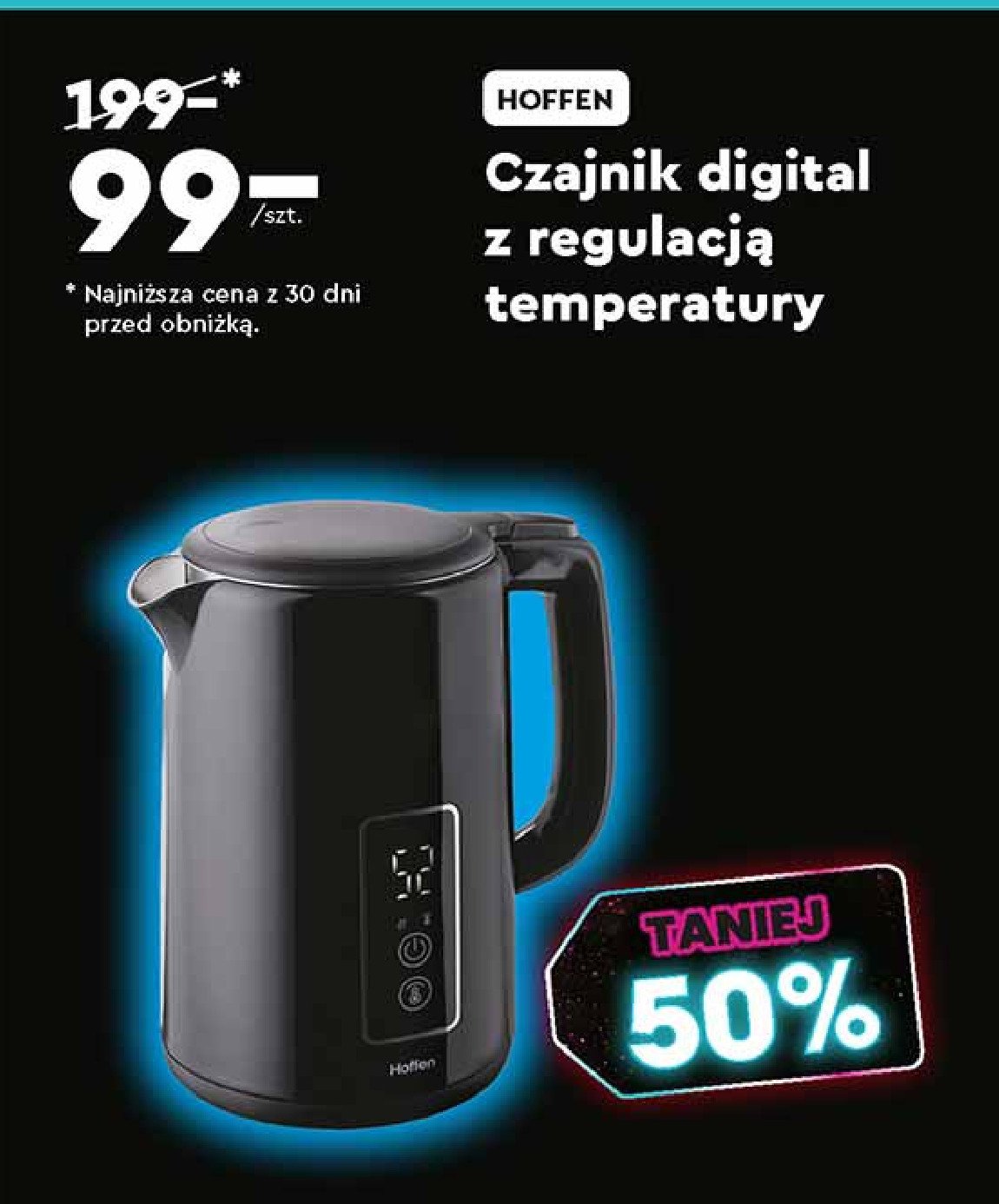 Czajnik digital z regulacją temperatury Hoffen promocja