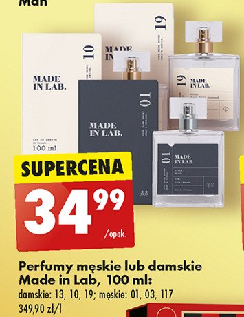 Woda perfrumowana 10 Made in lab promocja w Biedronka