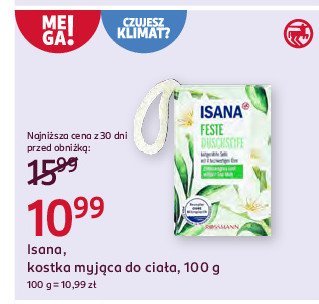 Kostka myj膮ca do cia艂a trawa cytrynowa i bia艂a herbata Isana promocja