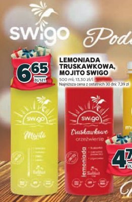 Lemoniada truskawkowa, mojito Swigo promocja w Stokrotka