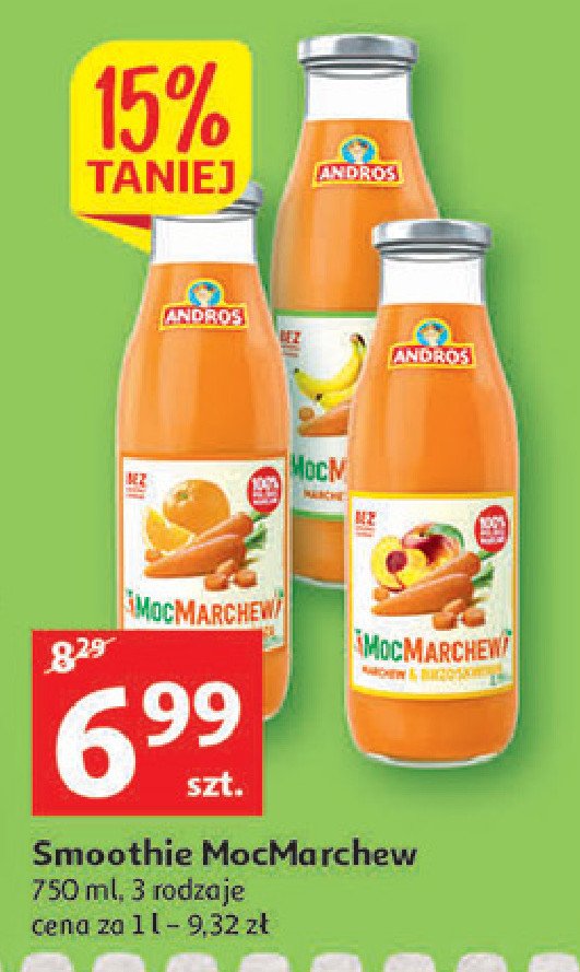 Sok marchew & pomarańcza Andros mocmarchew promocja