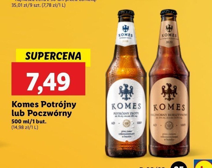 Piwo Komes poczwórny promocja