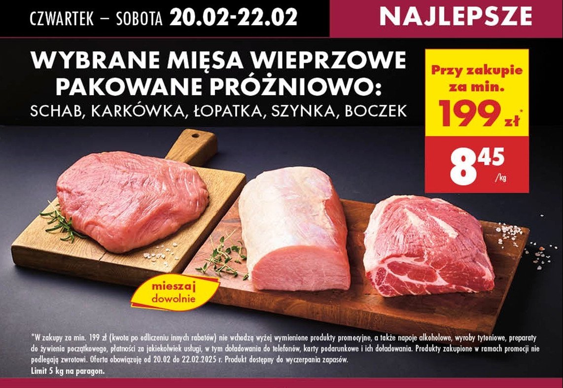 Boczek wieprzowy bez kości i skóry Kraina mięs promocja w Biedronka