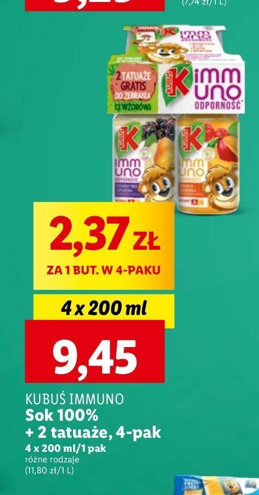 Napój mix Kubuś immuno odporność promocja