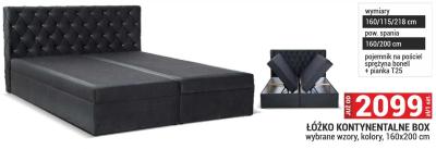 Łóżko KONTYNENTALNE BOX wybrane wzory, kolory promocja w Merkury Market