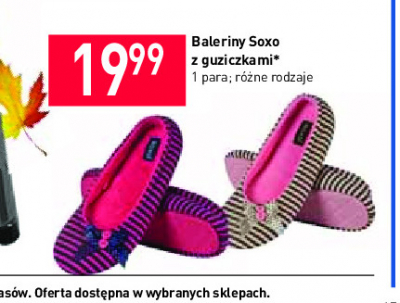Baleriny z guziczkiem 36-39 Soxo promocja