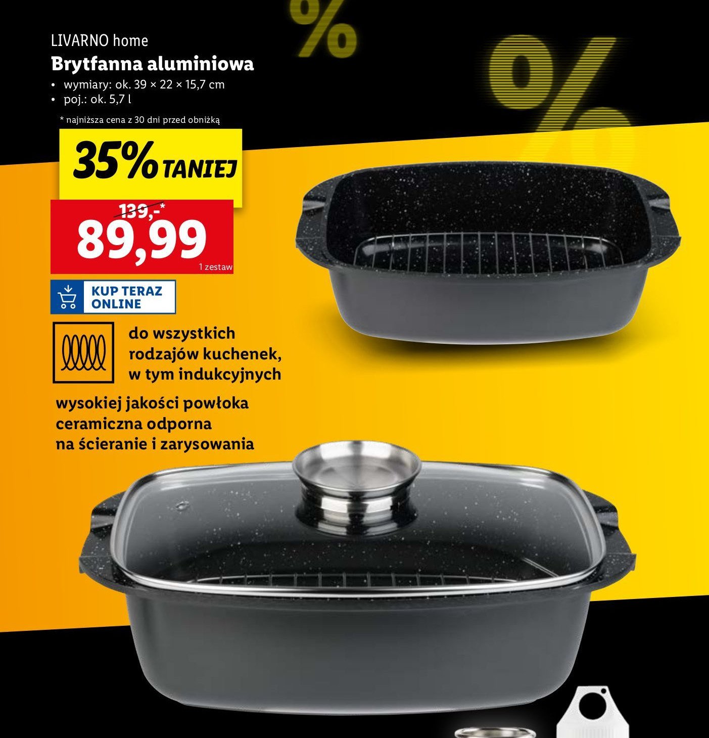 Brytfanna aluminiowa 5.7 l LIVARNO HOME promocja