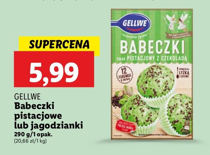 Babeczki borówkowe z czekoladą Gellwe promocja