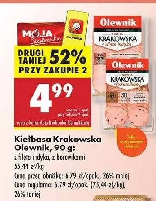 Kiełbasa krakowska z fileta Olewnik promocja