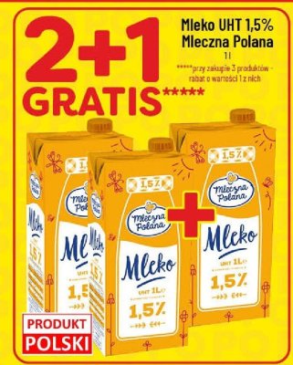 Mleko UHT 1,5% Mleczna Polana promocja w POLOmarket