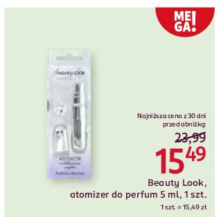 Atomizer wielokrotnego użytku 5 ml Beauty look promocja w Rossmann