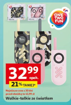 Walkie-talkie ze światłem promocja w Auchan