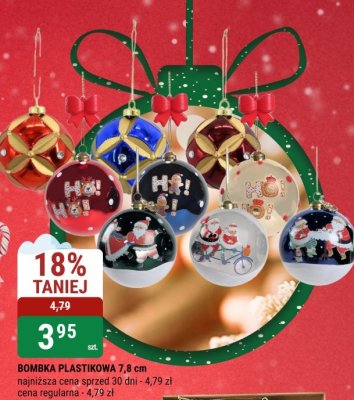 Bombka plastikowa 7,8 cm promocja w bi1