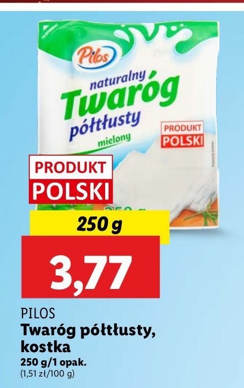 Twaróg półtłusty Pilos promocja