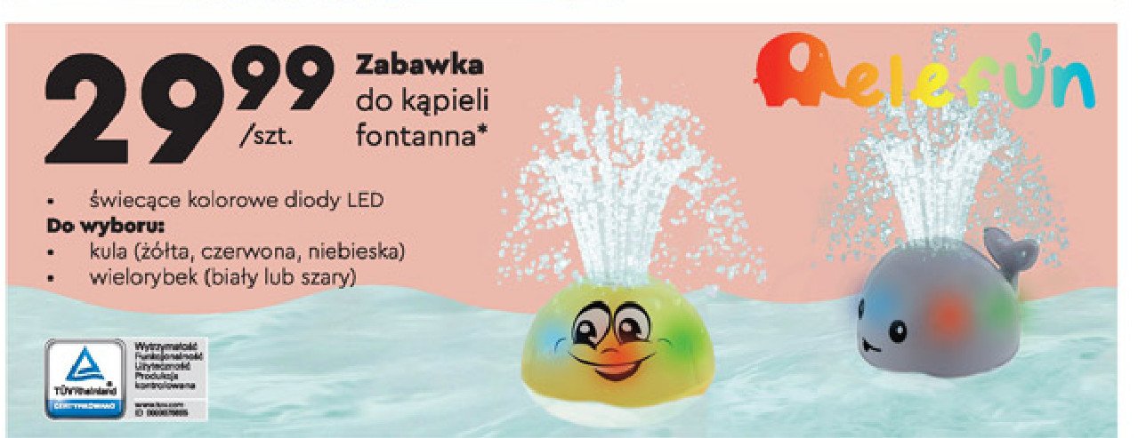 Zabawka do k膮pieli fontanna Elefun promocja