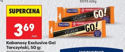Kabanosy Exclusive Go! wieprzowe promocja w Biedronka
