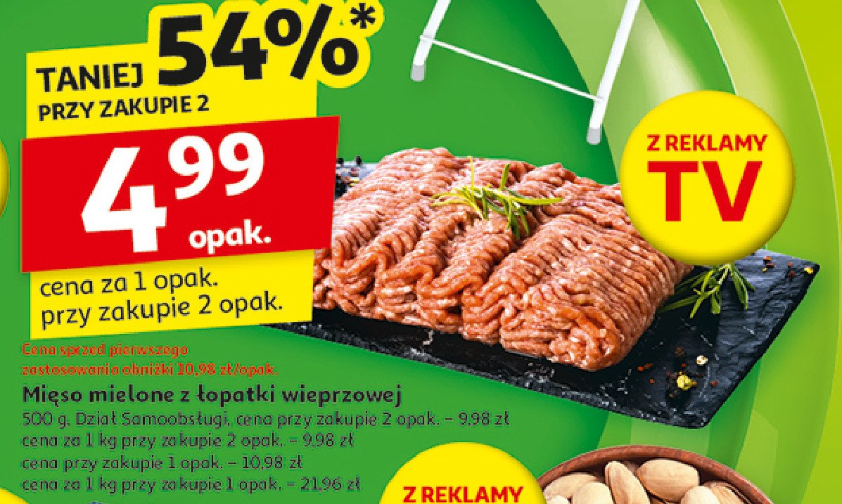 Mięso mielone wieprzowe z łopatki promocja w Auchan