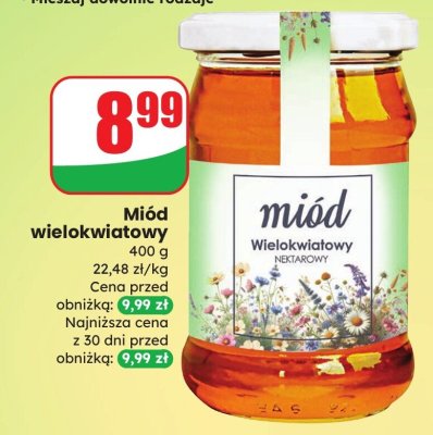 Miód wielokwiatowy nektarowy promocja w Dino