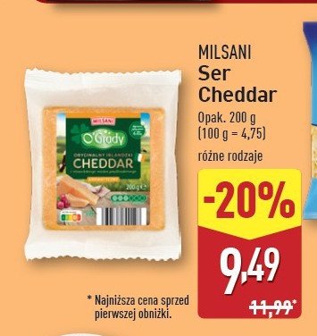 Ser cheddar aromatyczny Milsani promocja