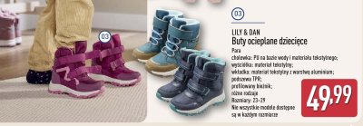 Buty ocieplane dziecięce promocja w Aldi