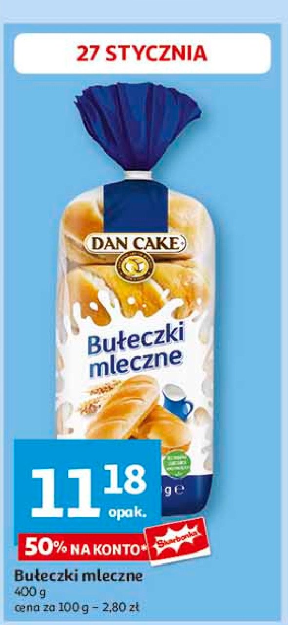 Bułeczki mleczne Dan cake promocja w Auchan