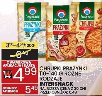 Chrupki, Prażynki Przysnacki różne rodzaje Intersnack 110-140g promocja w Wafelek