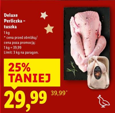 Deluxe Perliczka - tuszka promocja w Lidl