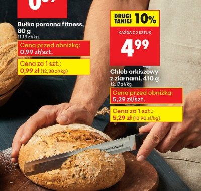 Chleb orkiszowy z ziarnami, 410 g promocja w Biedronka