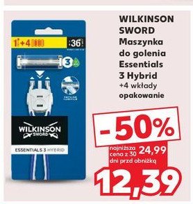 Maszynka + 4 wkłady Wilkinson essentials 3 hybrid promocja