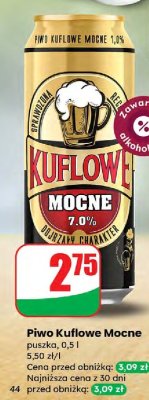 Piwo Kuflowe Mocne promocja w Dino