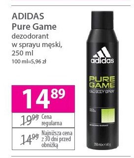 Dezodorant Adidas men pure game Adidas cosmetics promocja