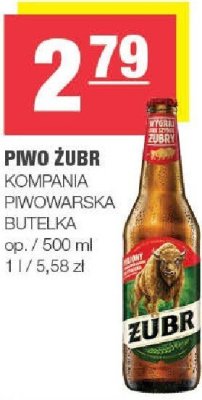Piwo Żubr Kompania Piwowarska promocja w SPAR
