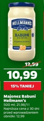 Majonez Babuni Hellmann's promocja w Netto