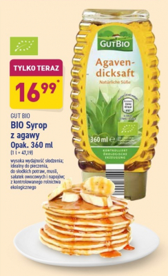 Syrop z agawy bio Gut bio promocja