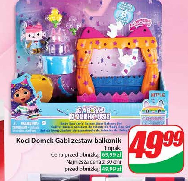 Zestaw tekturzątko balkonik koci domek gabi Spin master promocja w Dino