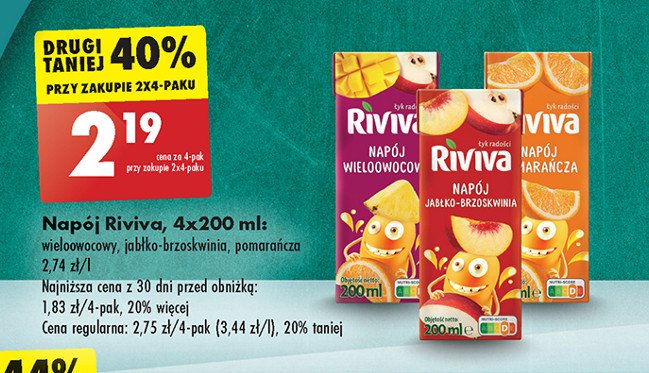 Napój pomarańcza Riviva promocja